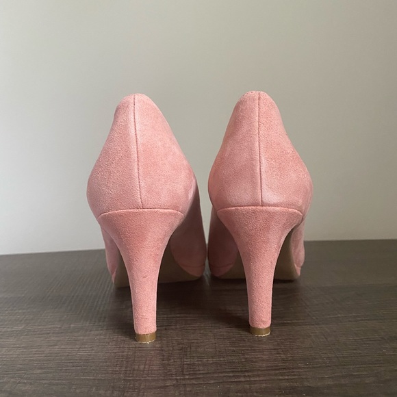 Naturalizer Michelle Peony Pink Suede Classic High Heels Platform Pump 6.5M - Picture 3 of 12